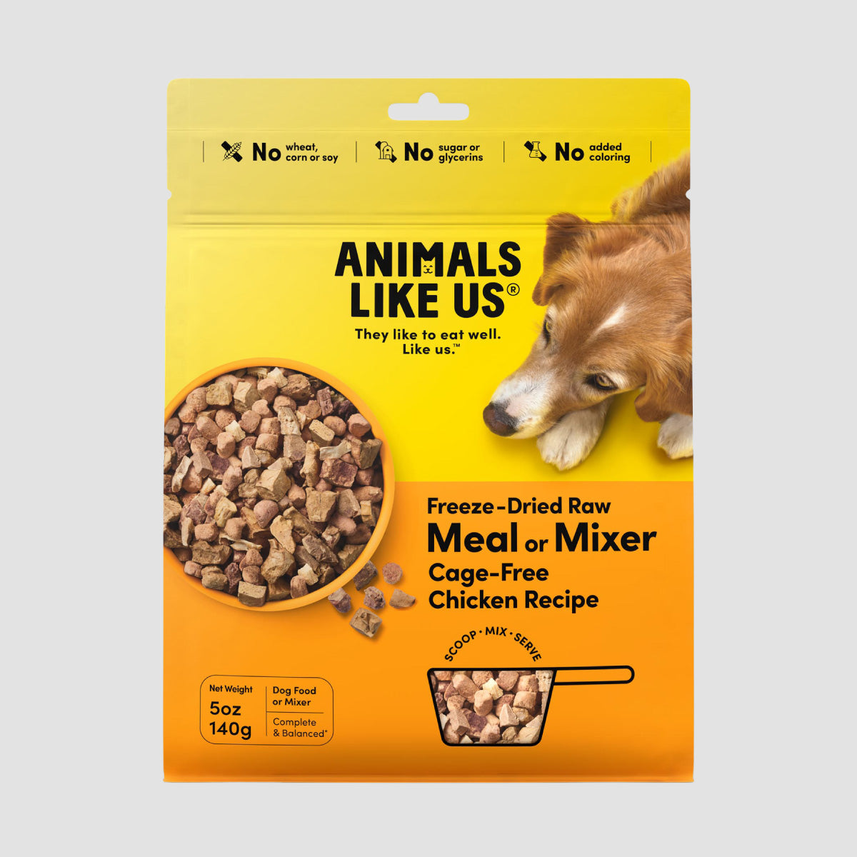 ANIMALS LIKE US Freeze-dried Meal Or Mixer Chicken Recipe