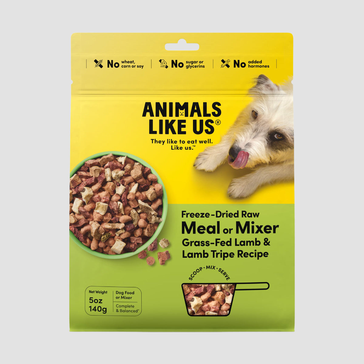 ANIMALS LIKE US Freeze-dried Meal Or Mixer Lamb & Lamb Tripe