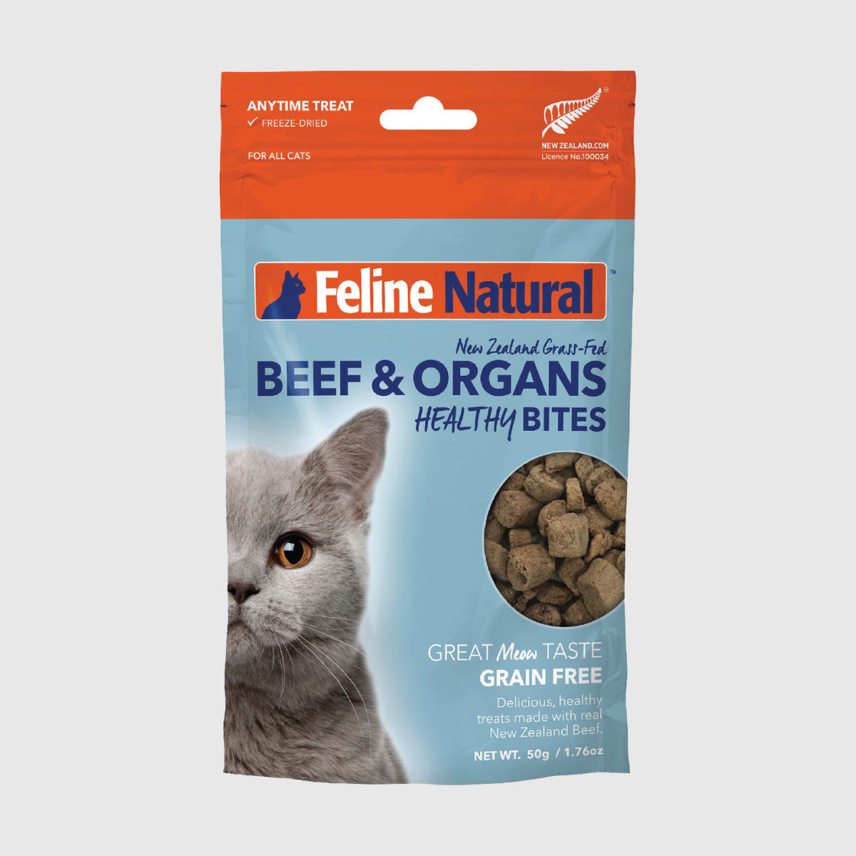 Feline Natural Beef Healthy Bites Freeze Dried Cat Treats