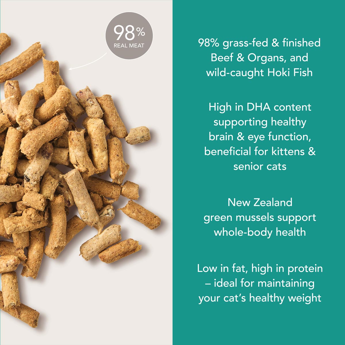 Feline Natural Beef & Hoki Feast Freeze Dried Cat Food