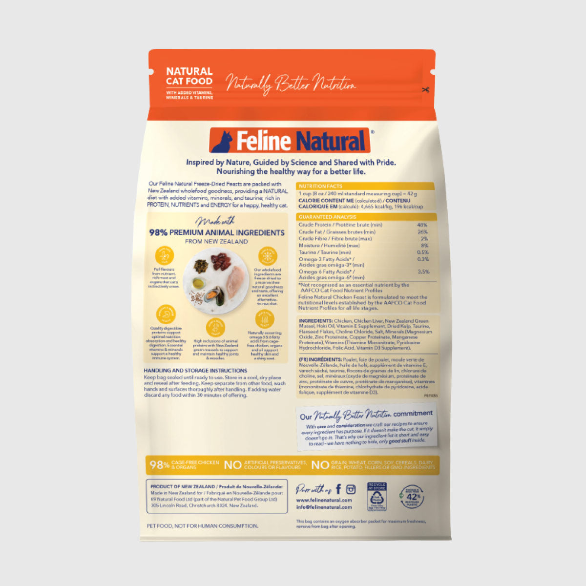 Feline Natural Chicken Feast Freeze Dried Cat Food