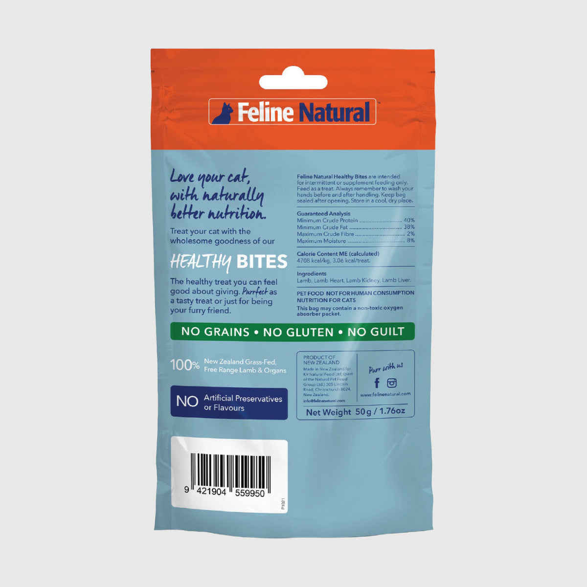 Feline Natural Lamb Healthy Bites Freeze Dried Cat Treats