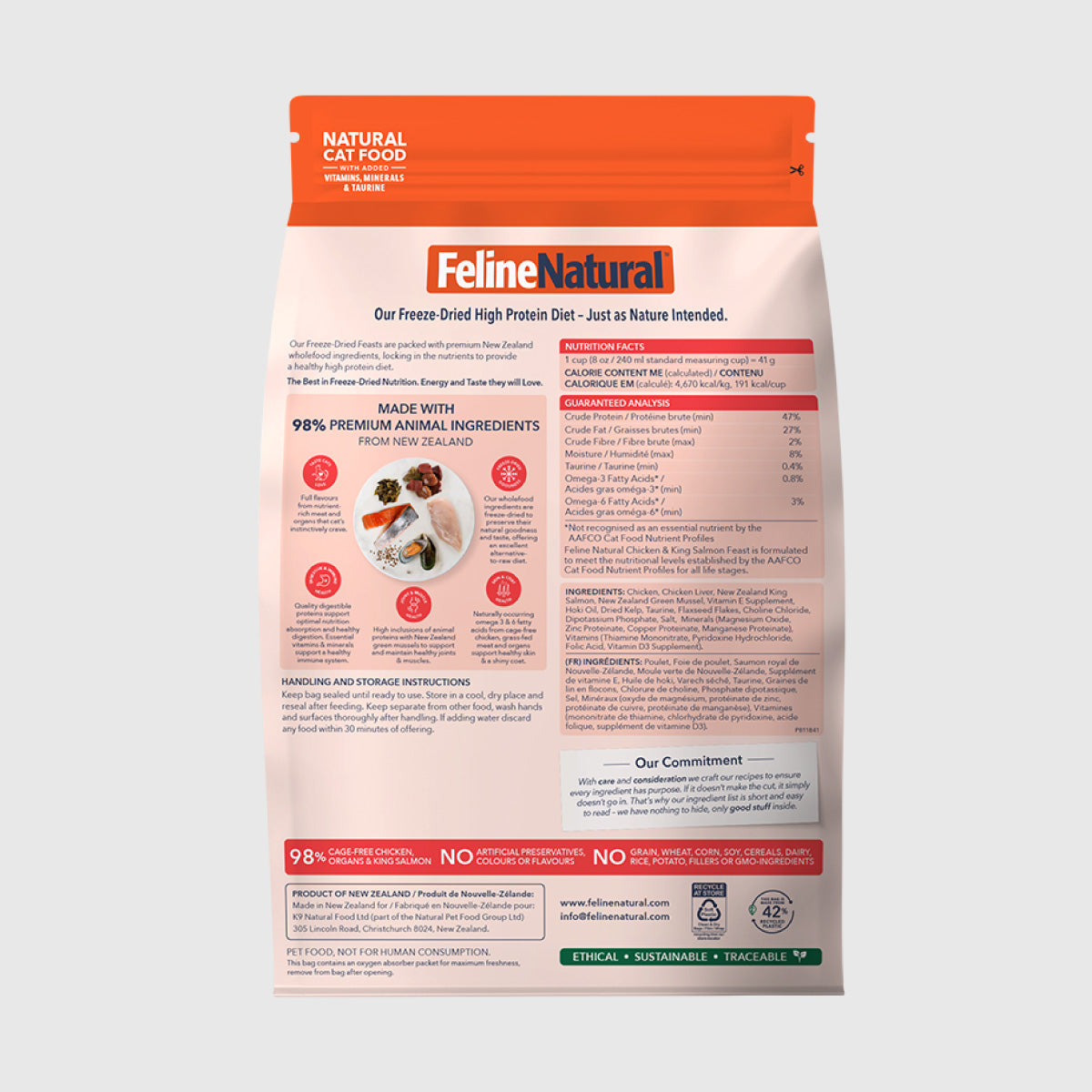 Feline Natural Chicken & Lamb Feast Freeze Dried Cat Food