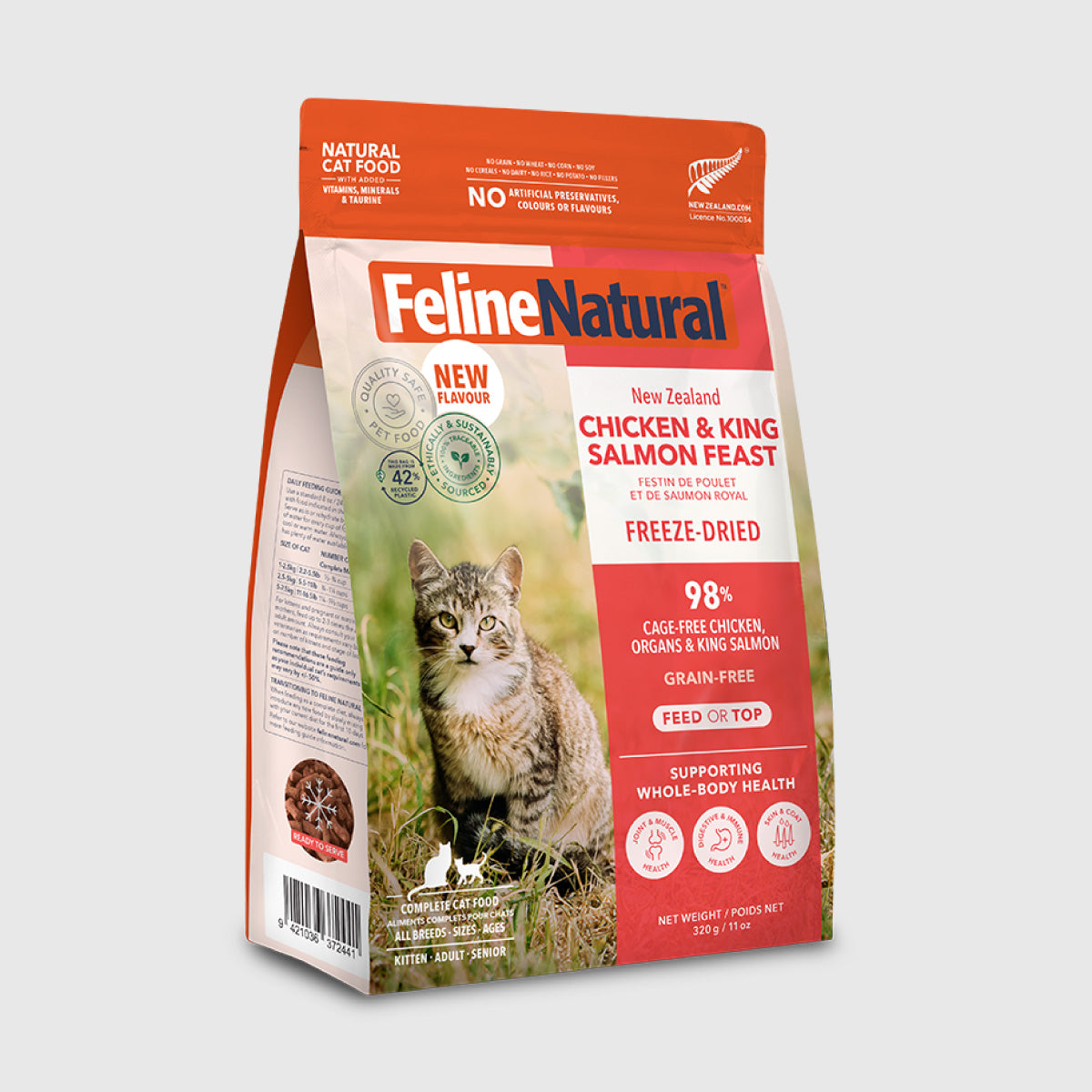 Feline Natural Chicken & King Salmon Feast Freeze Dried Cat Food