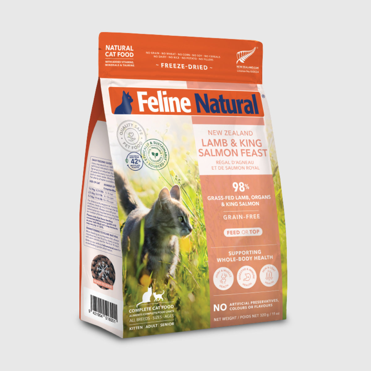 Feline Natural Lamb & King Salmon Feast Freeze Dried Cat Food