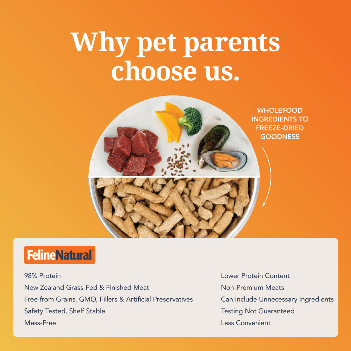 Feline Natural Lamb & Venison Feast Freeze Dried Cat Food
