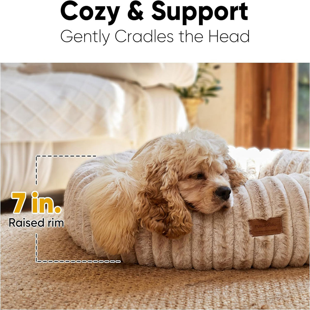 Fukumaru Donut Dog Bed