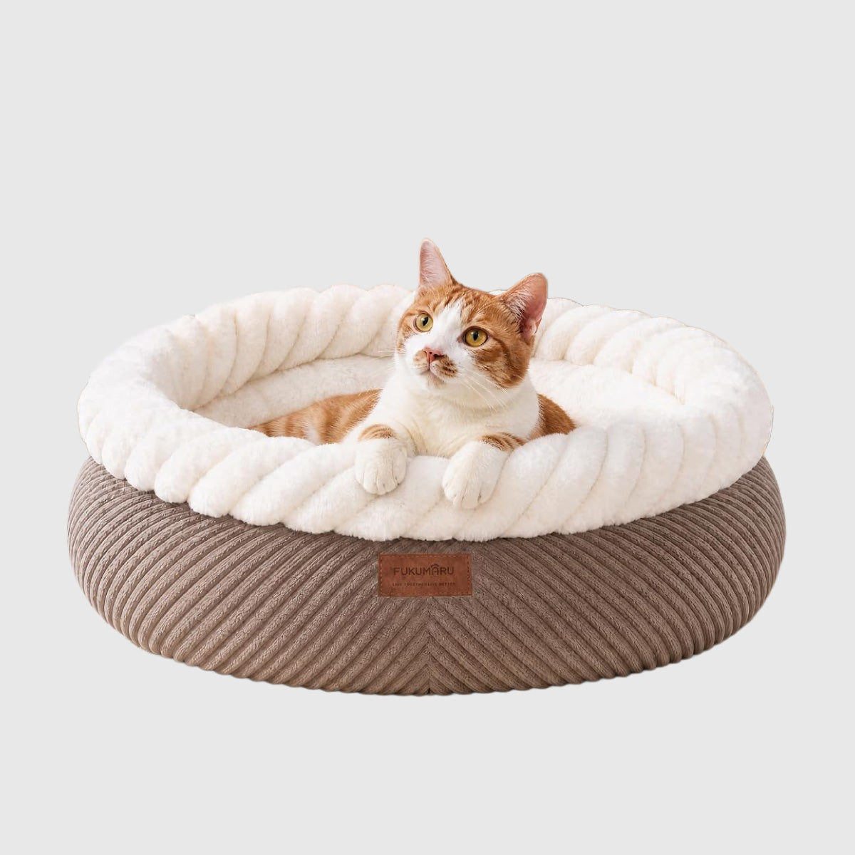 Fukumaru Deep Sleep Round Cat Bed