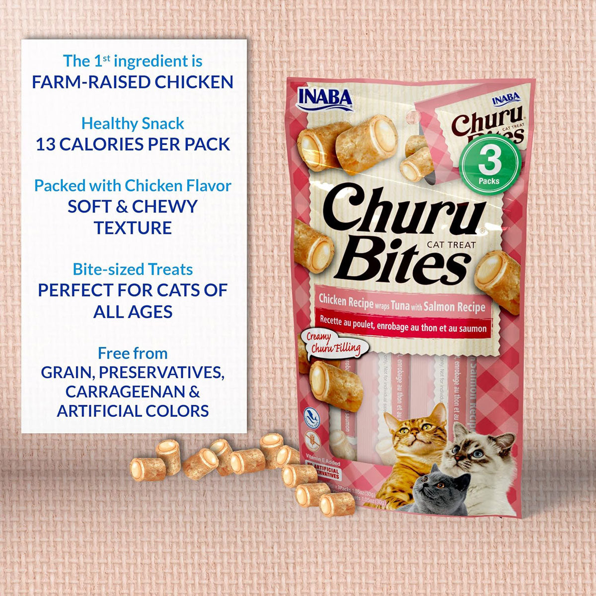 INABA Churu Bites Chicken Recipe Cat Treats
