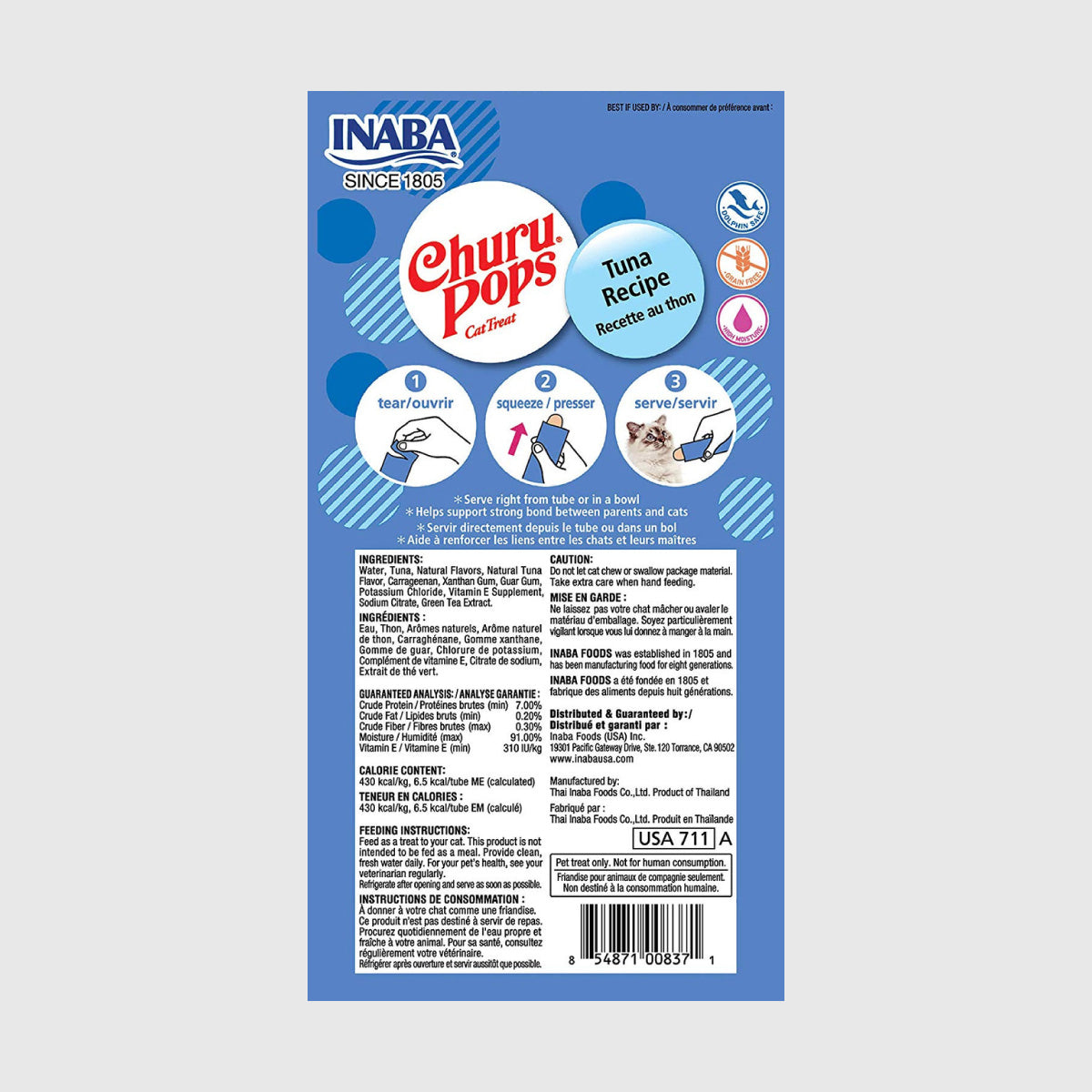 INABA Churu Pops Tuna Recipe Cat Treats