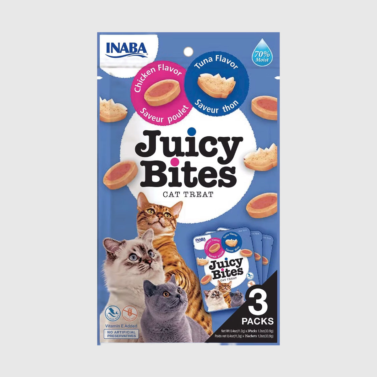 INABA Juicy Bites Chicken & Tuna Flavors Cat Treats