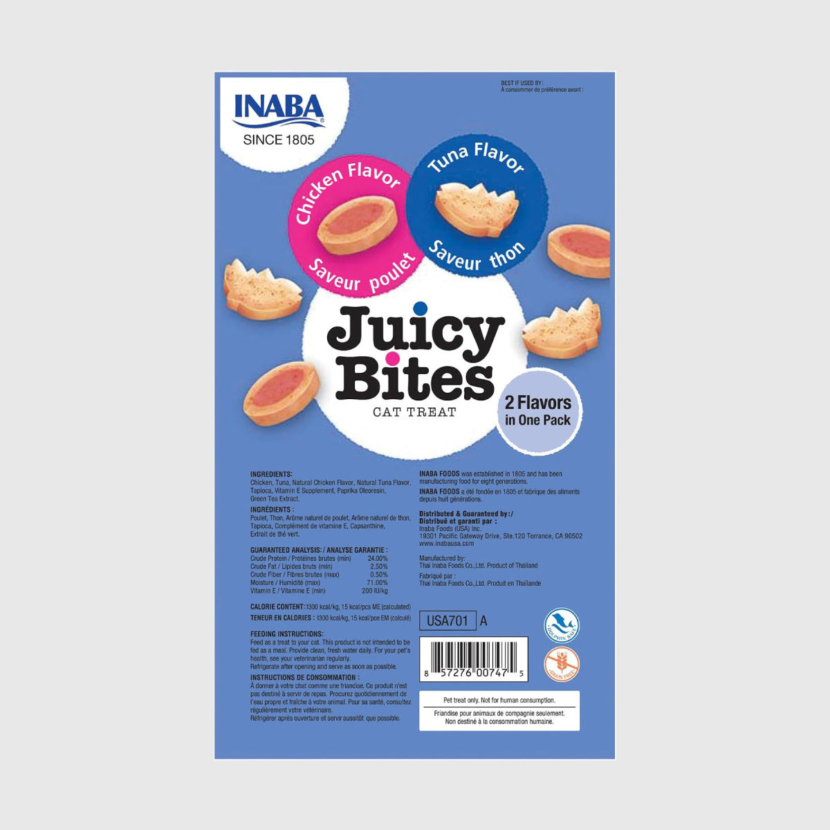 INABA Juicy Bites Chicken & Tuna Flavors Cat Treats