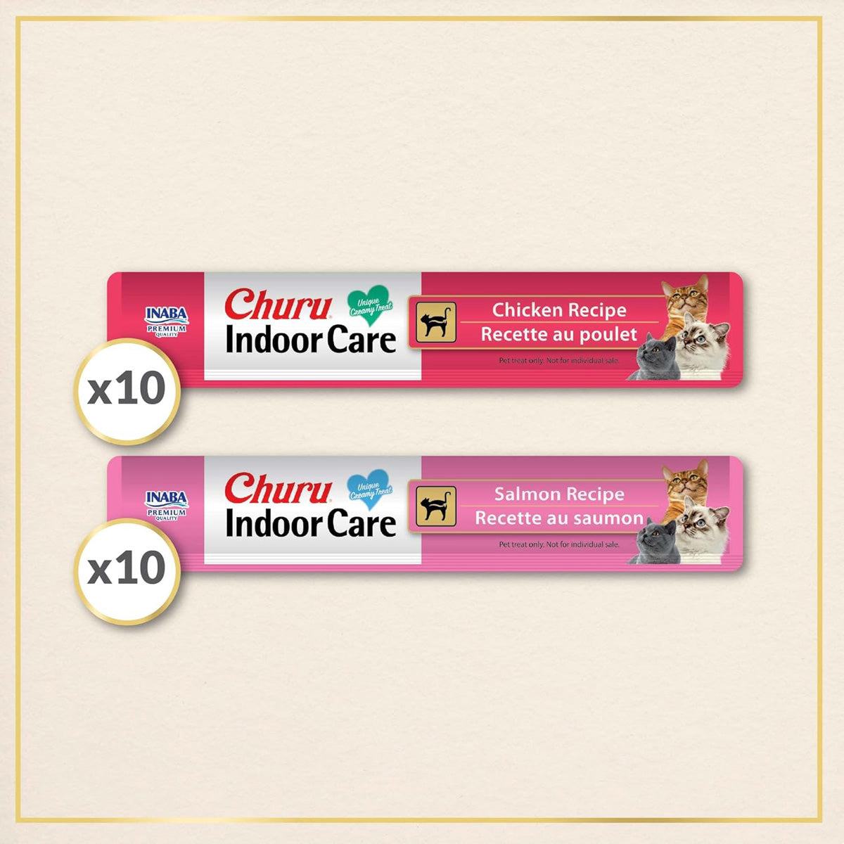INABA Churu Indoor Care Chicken & Salmon Variety Box Cat Treats