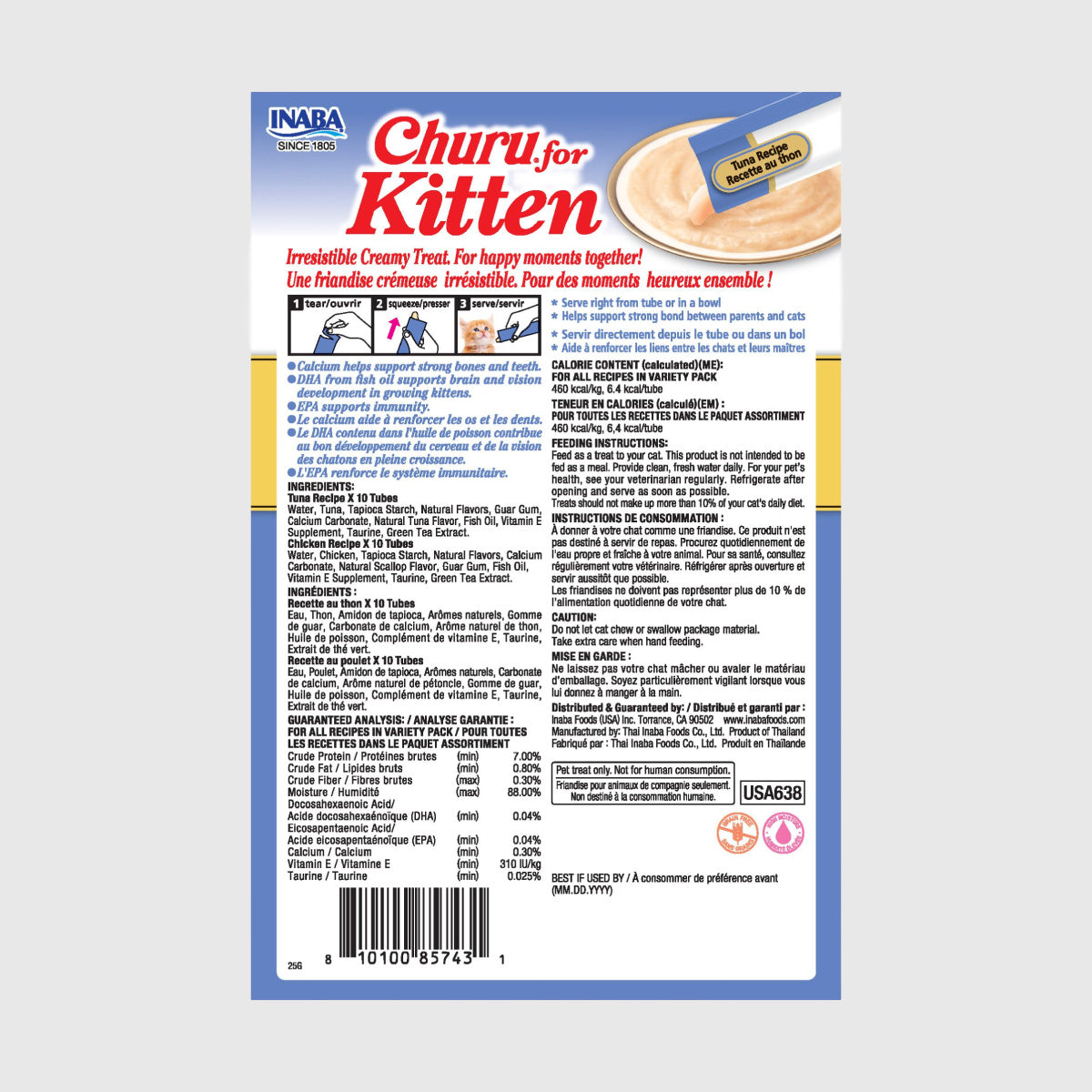 INABA Churu Kitten Tuna & Chicken Variety Box Cat Treats