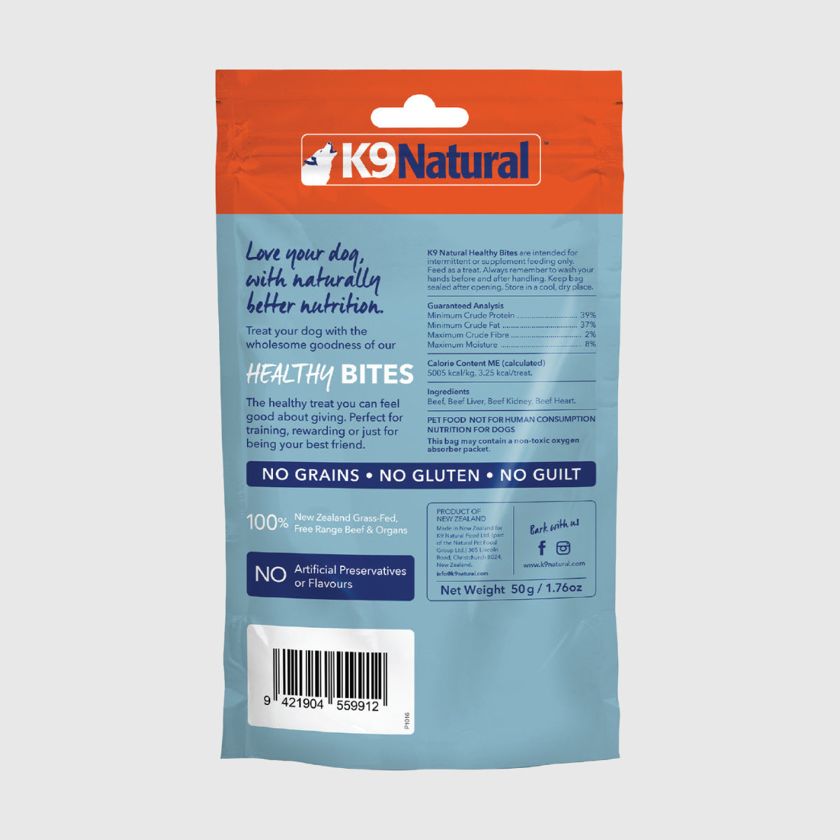 K9 Natural Beef Healthy Bites Freeze Dried Dog Treats