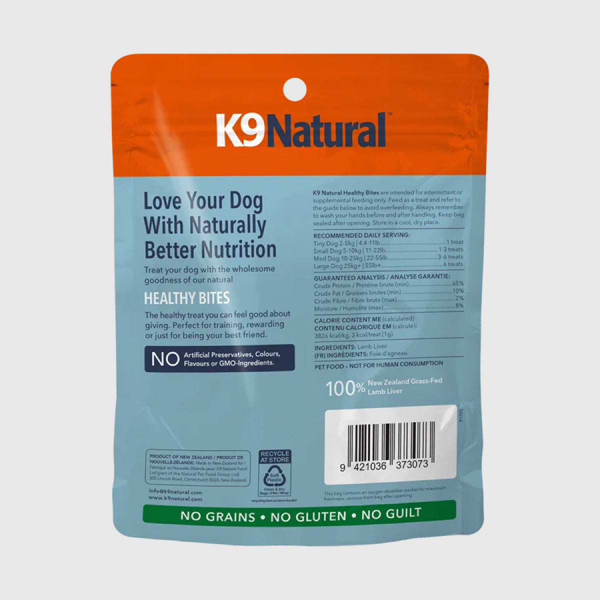 K9 Natural Lamb Liver Healthy Bites Freeze Dried Dog Treats