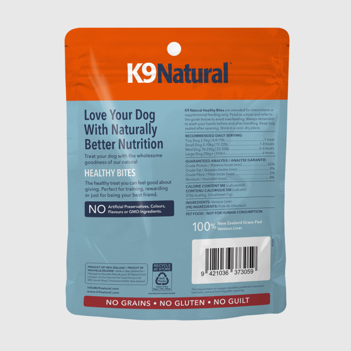 K9 Natural Venison Liver Healthy Bites Freeze Dried Dog Treats