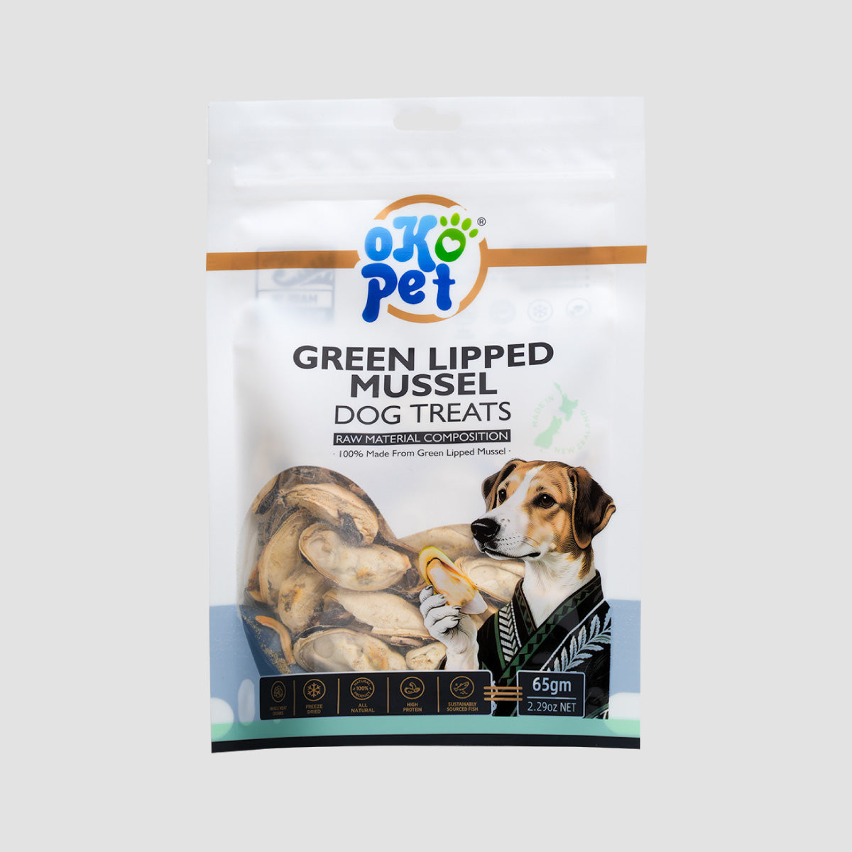 OPO PET Green Lipped Mussel Dog Treats 65g