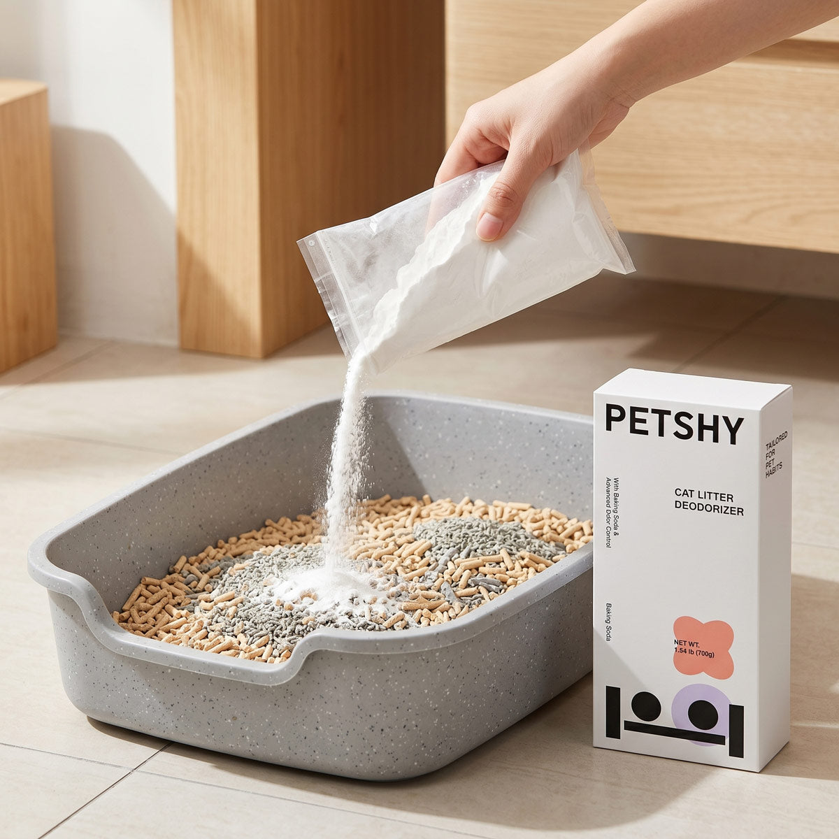 PETSHY Baking Soda Cat Litter Deodorizer