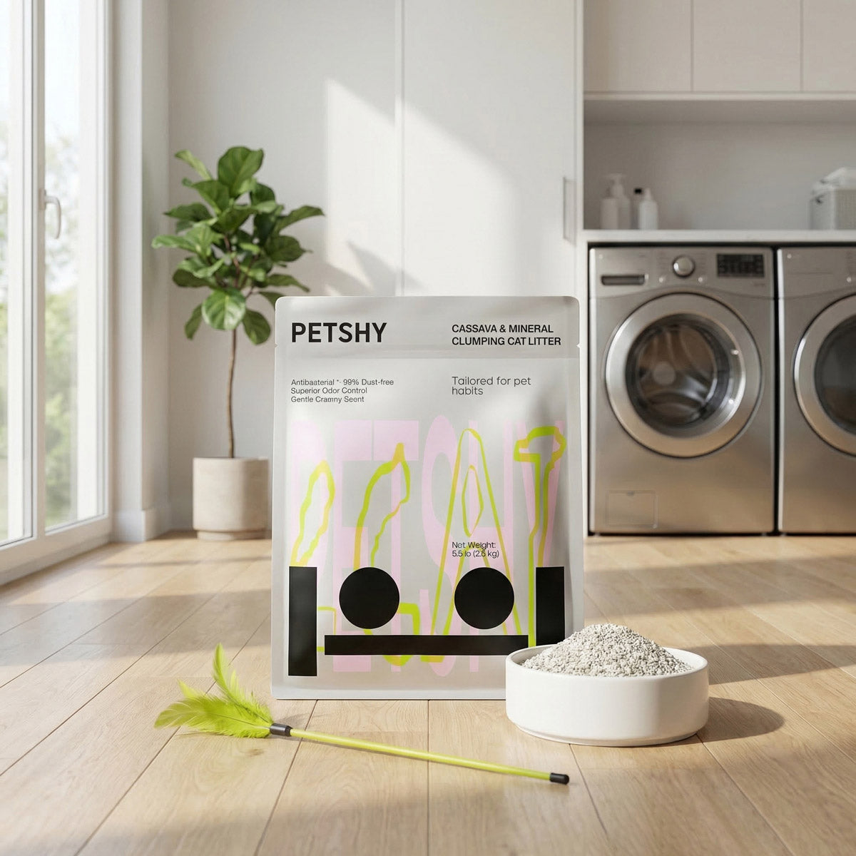PETSHY Cassava & Mineral Mixed Cat Litter