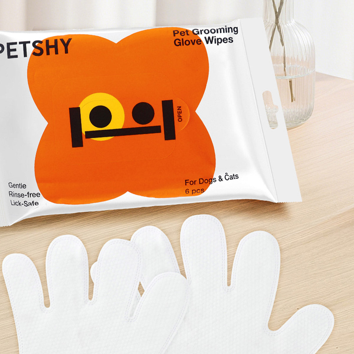 PETSHY Pet Grooming Glove Wipes