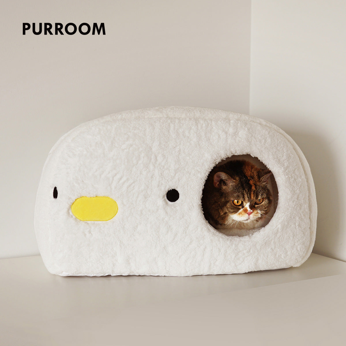 Purroom Snow Bun Cat Cave Bed