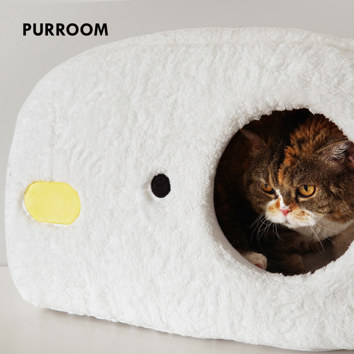 Purroom Snow Bun Cat Cave Bed