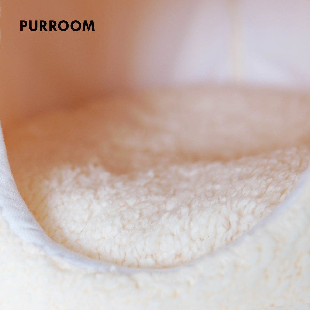 Purroom Snow Bun Cat Cave Bed