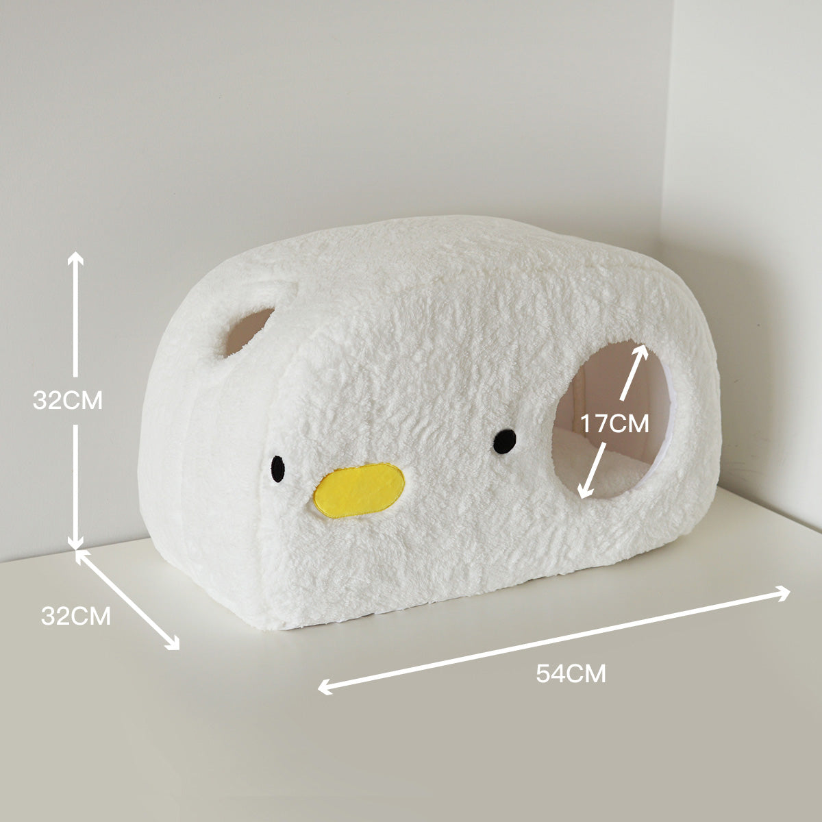 Purroom Snow Bun Cat Cave Bed