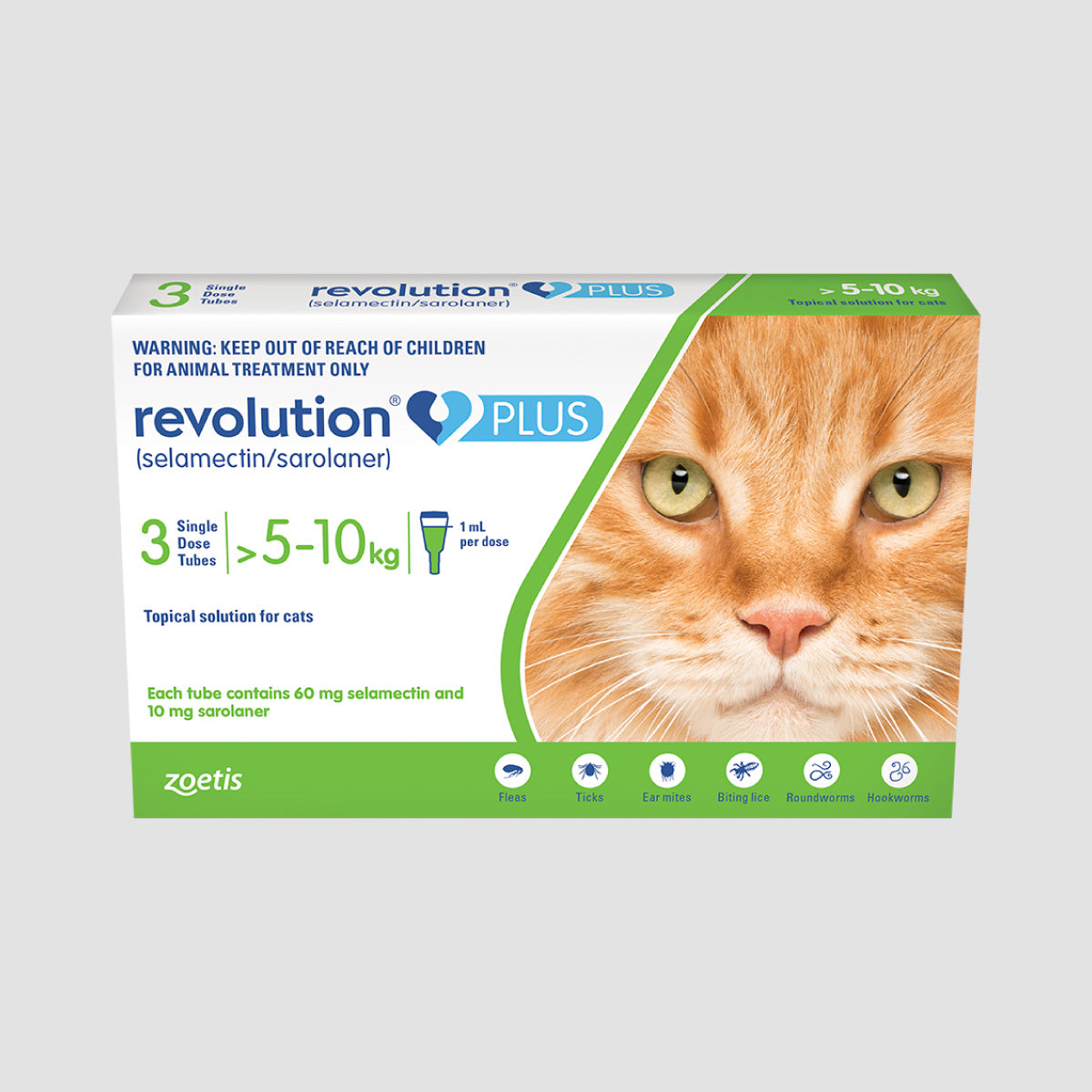 Revolution Plus Flea Tick & Worm Treatment For Cat