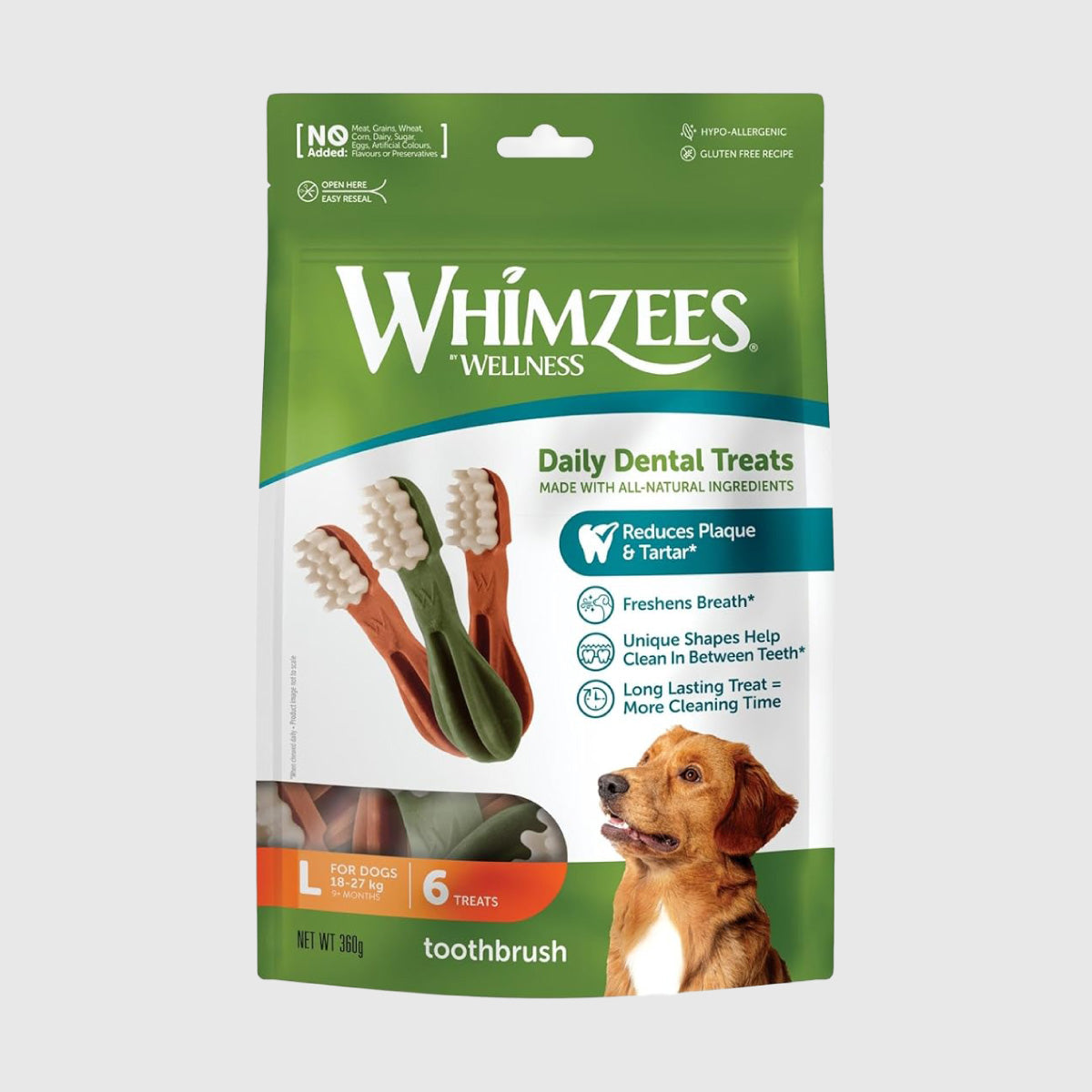 WHIMZEES Toothbrush Dental Dog Treats