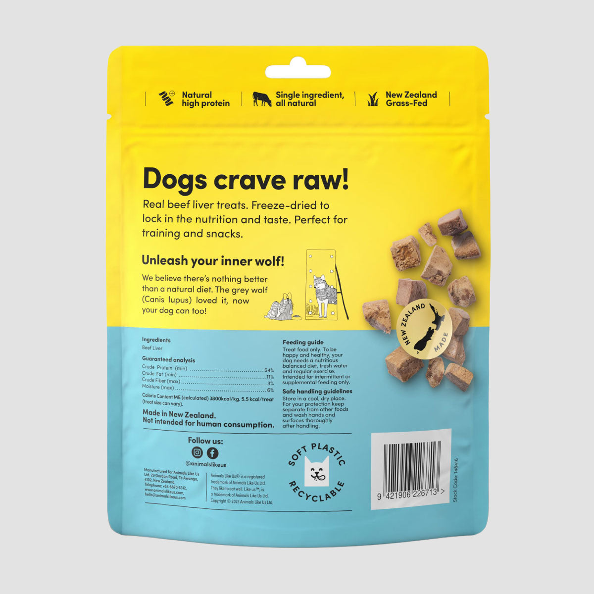 ANIMALS LIKE US Grass-Fed Beef Liver Freeze Dried Dog Treats