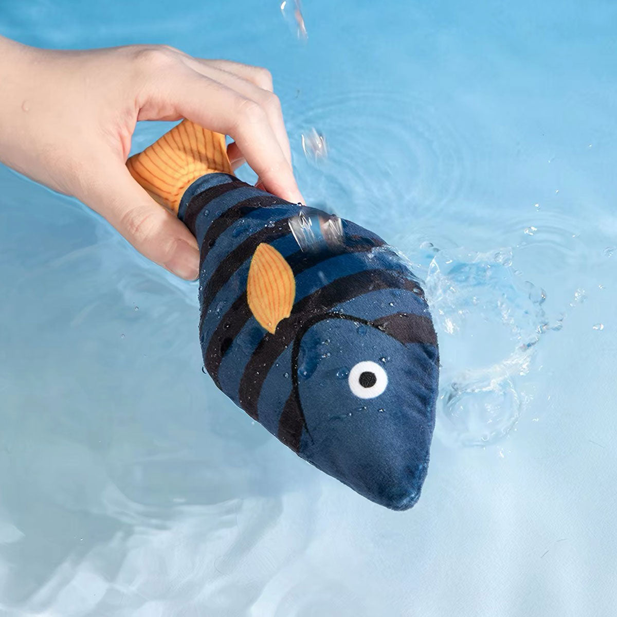 Orange Striped Fish Catnip Cat Toy