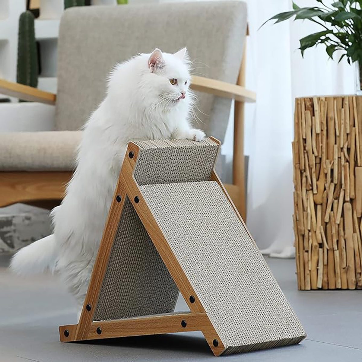 Fukumaru 3 Sided Vertical Cat Scratcher(Triangle)