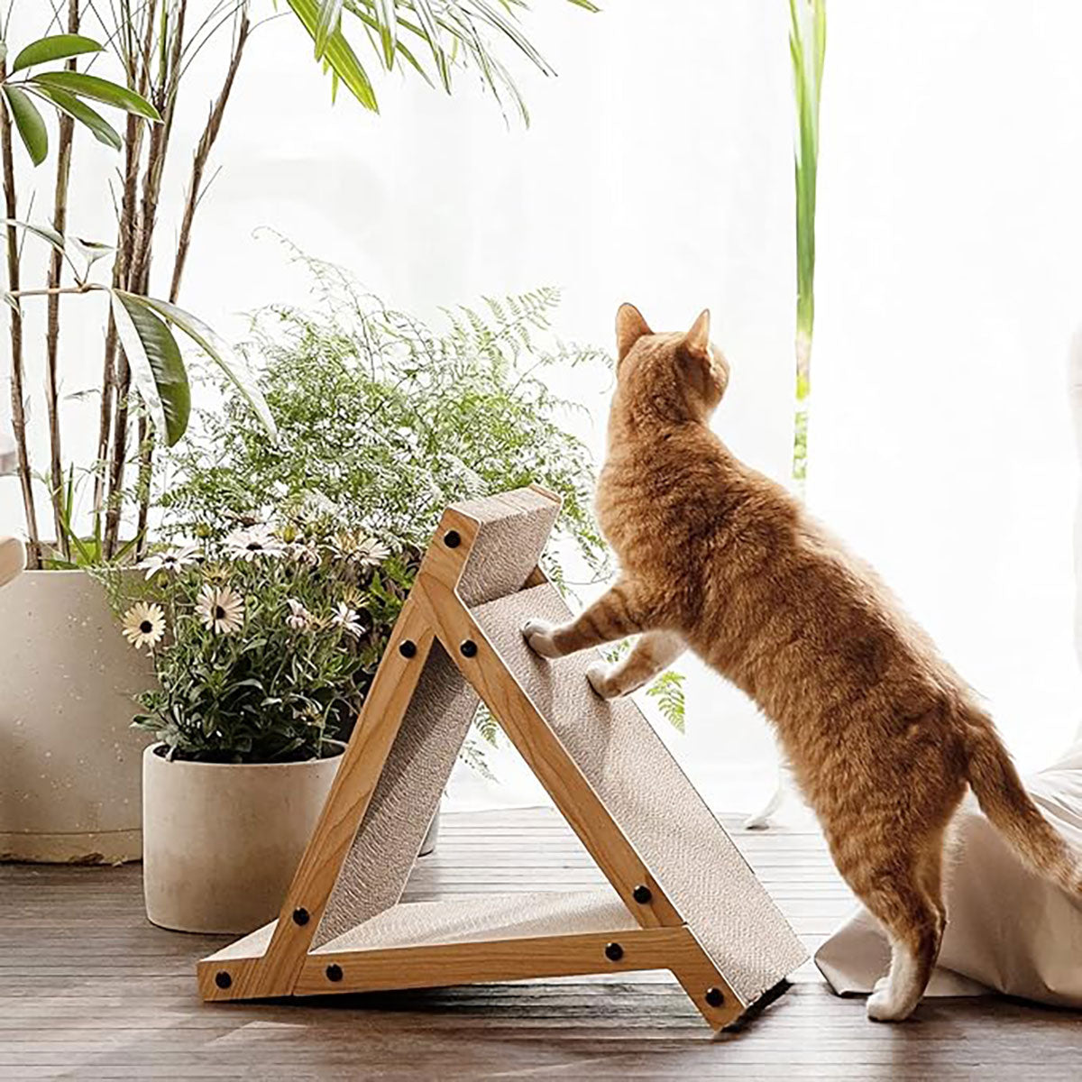 Fukumaru 3 Sided Vertical Cat Scratcher(Triangle)