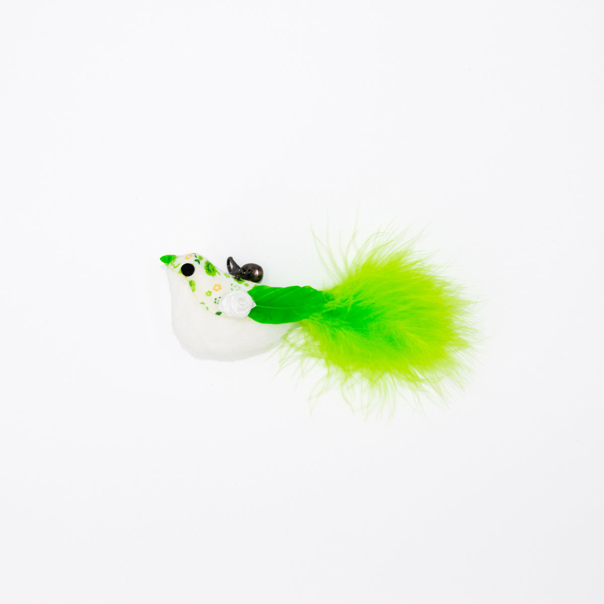 Green Feather Bird Cat Teaser Wand