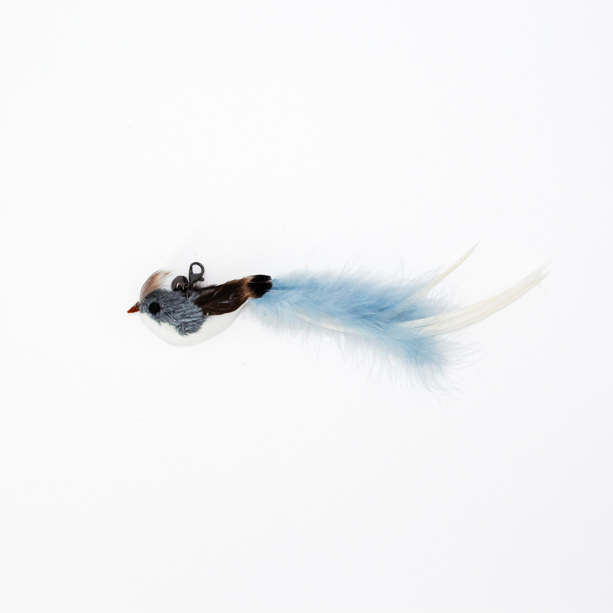 Grey Robin Feather Cat Teaser Wand