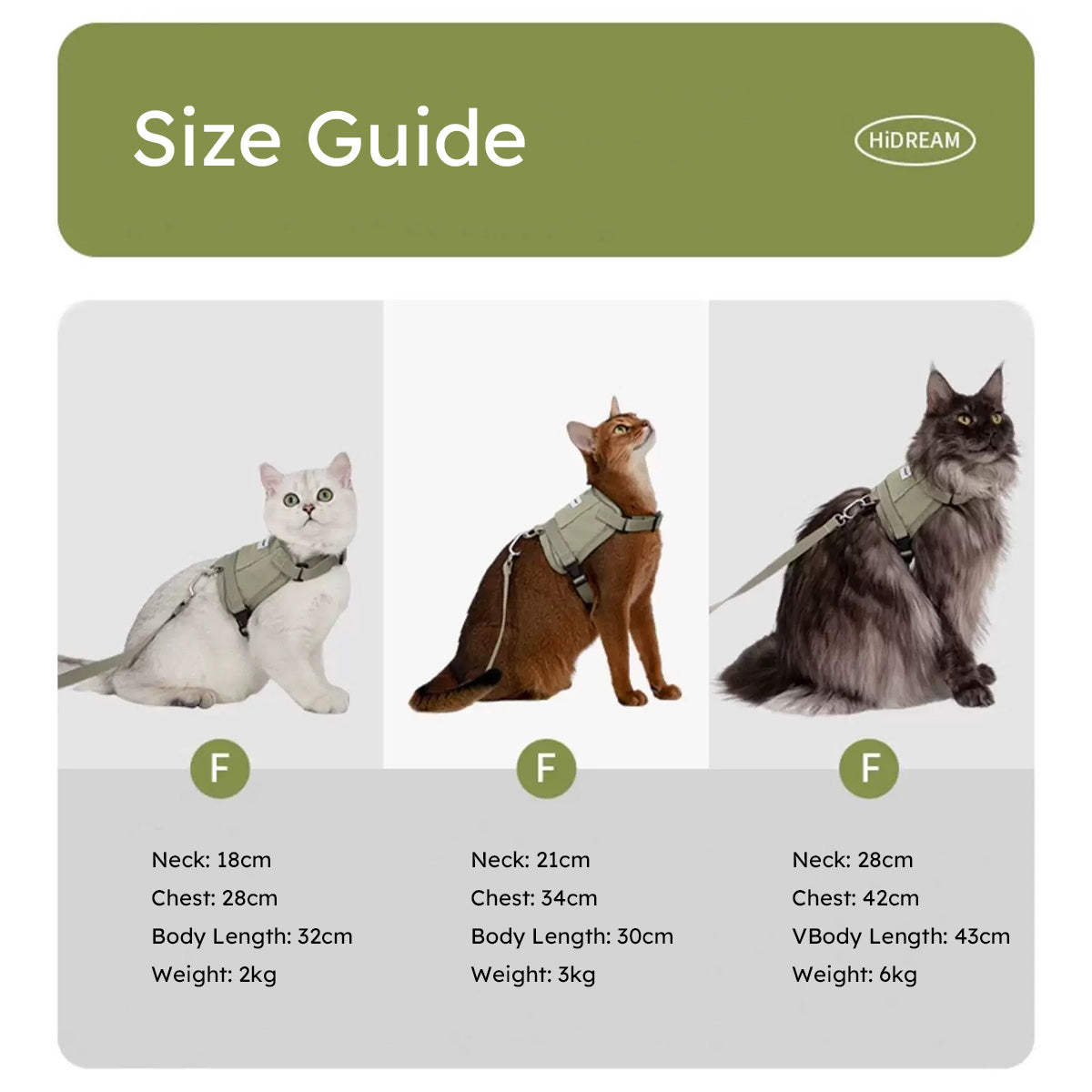 HiDream Vest-Style Cat Harness and Leash Set