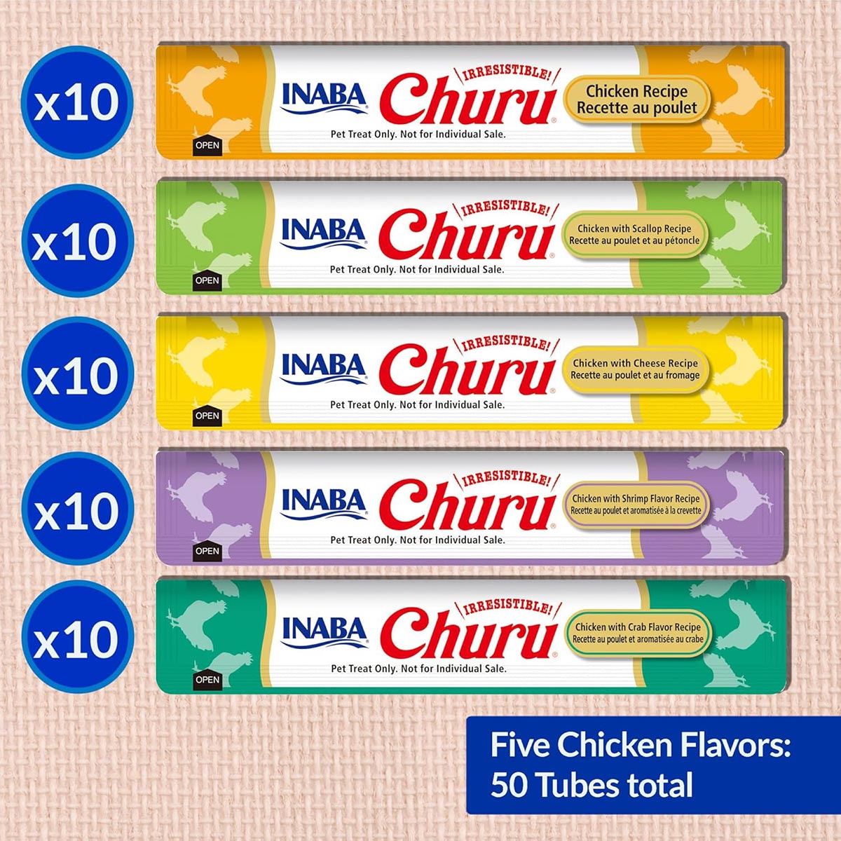 INABA Churu Chicken Varieties Bulk Cat Treats
