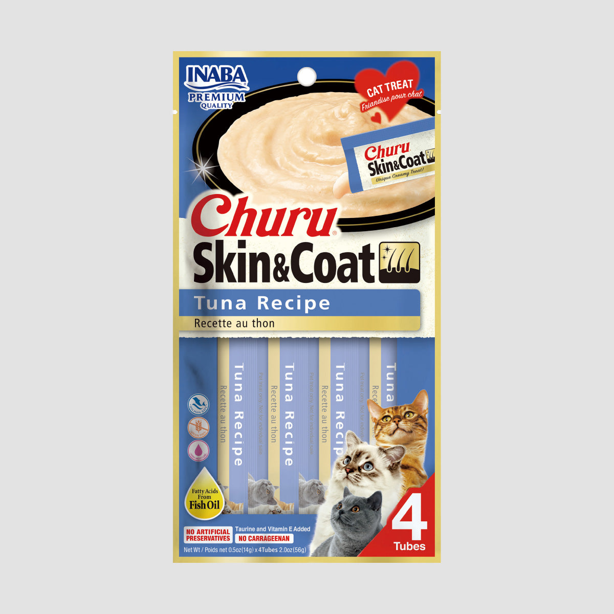 Inaba Churu Skin & Coat Tuna Cat Treat 4 Pack