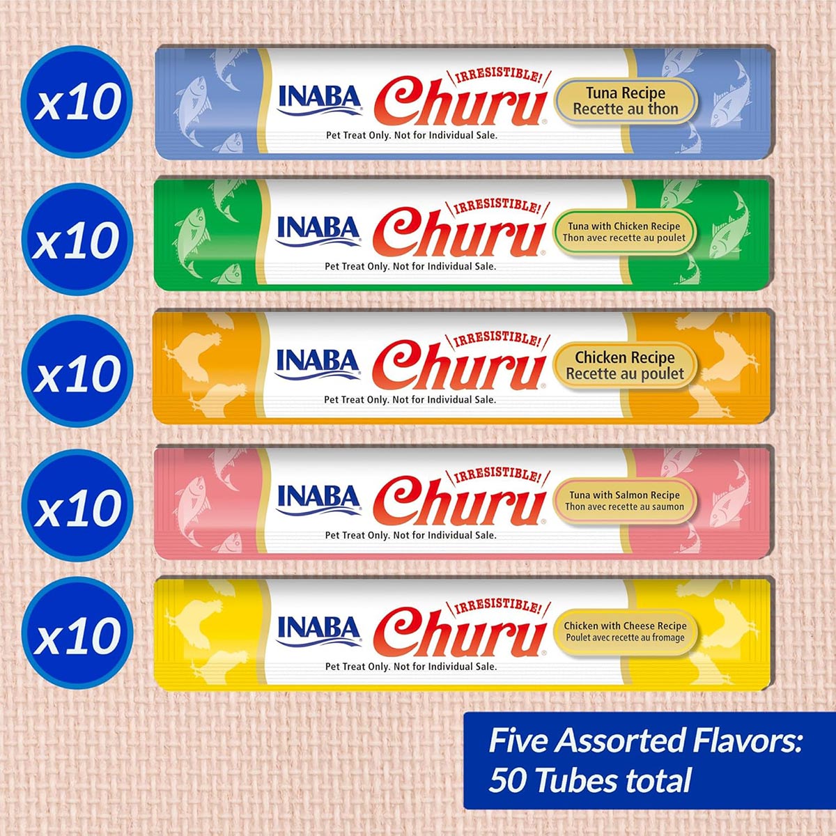 INABA Churu Tuna & Chicken Varieties Bulk Cat Treats