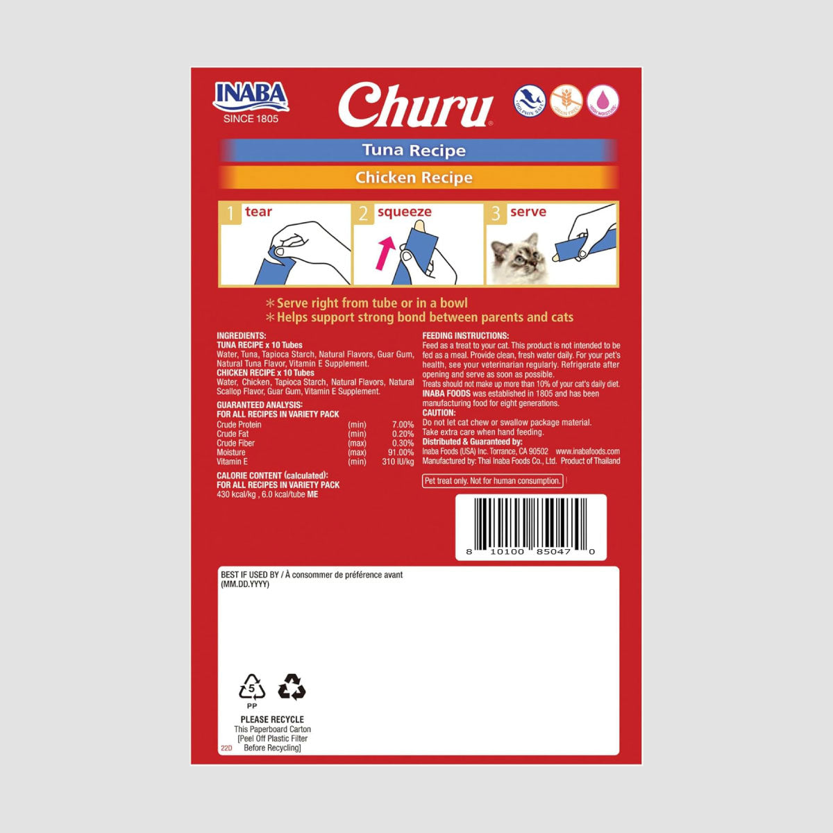 INABA Churu Tuna & Chicken Variety Holiday Edition Box Cat Treats