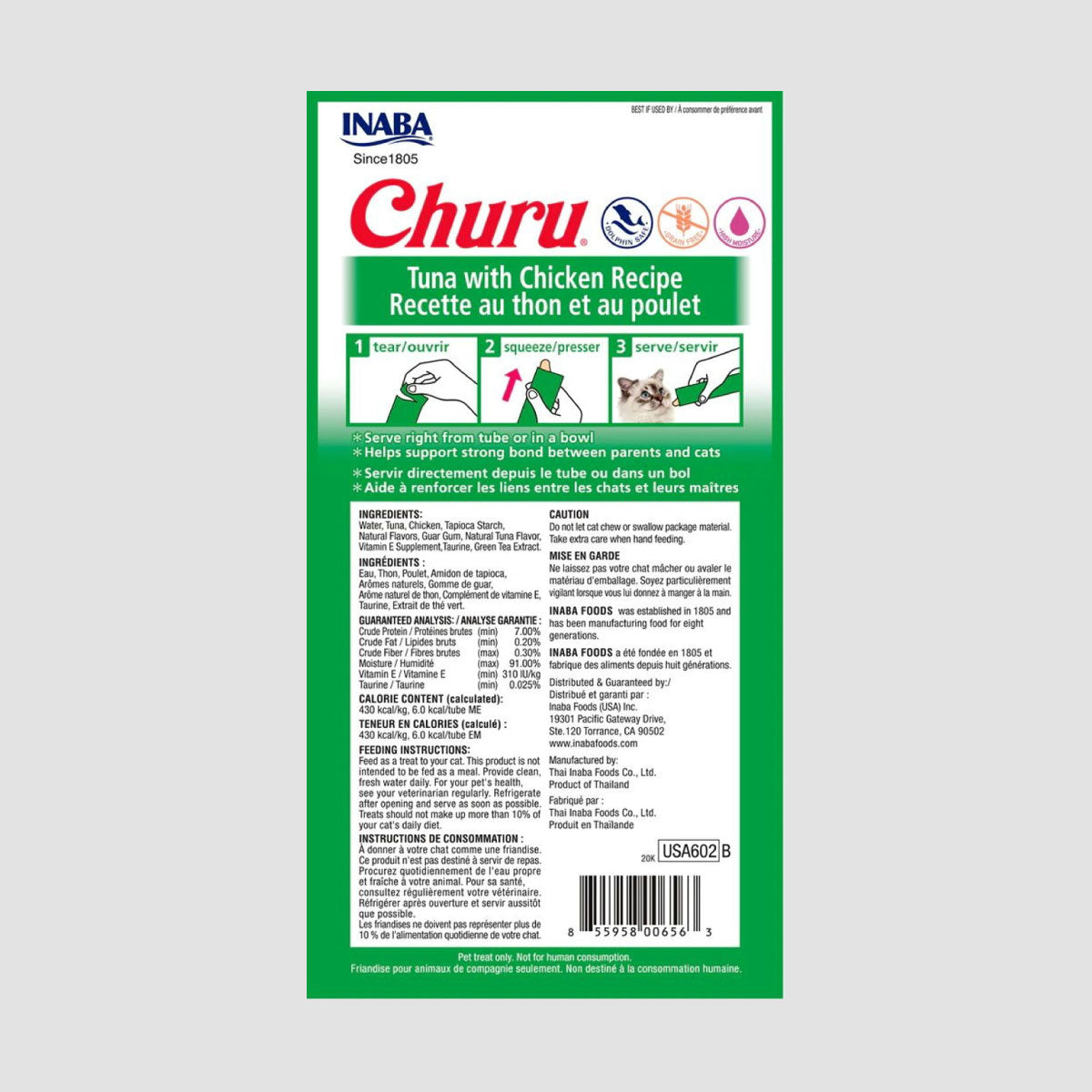 INABA Churu Tuna with Chicken Cat Treats