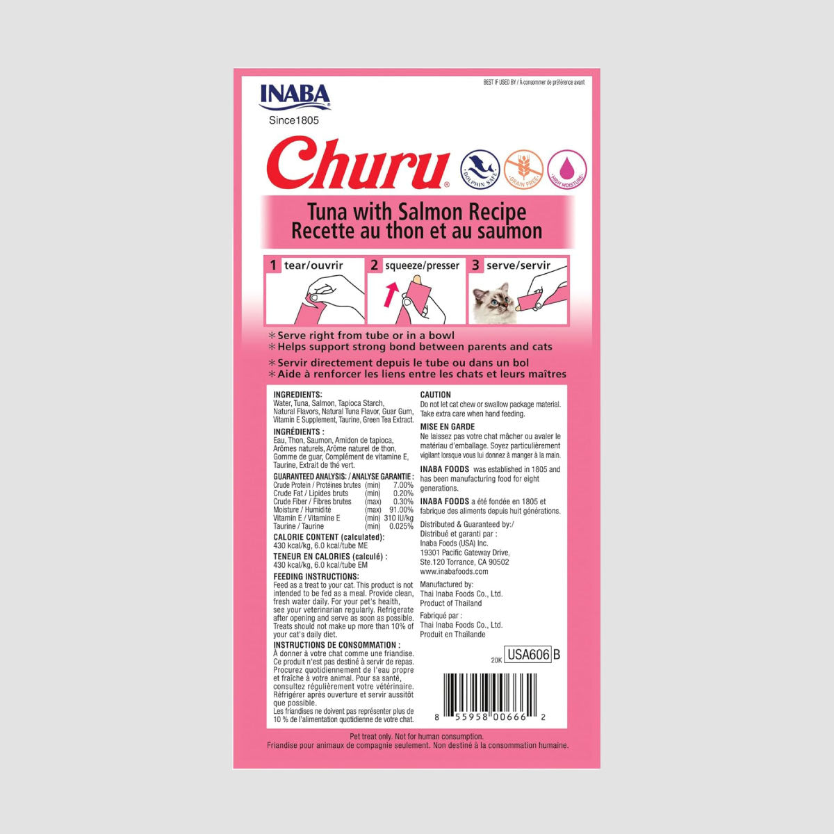 INABA Churu Tuna with Salmon Cat Treats
