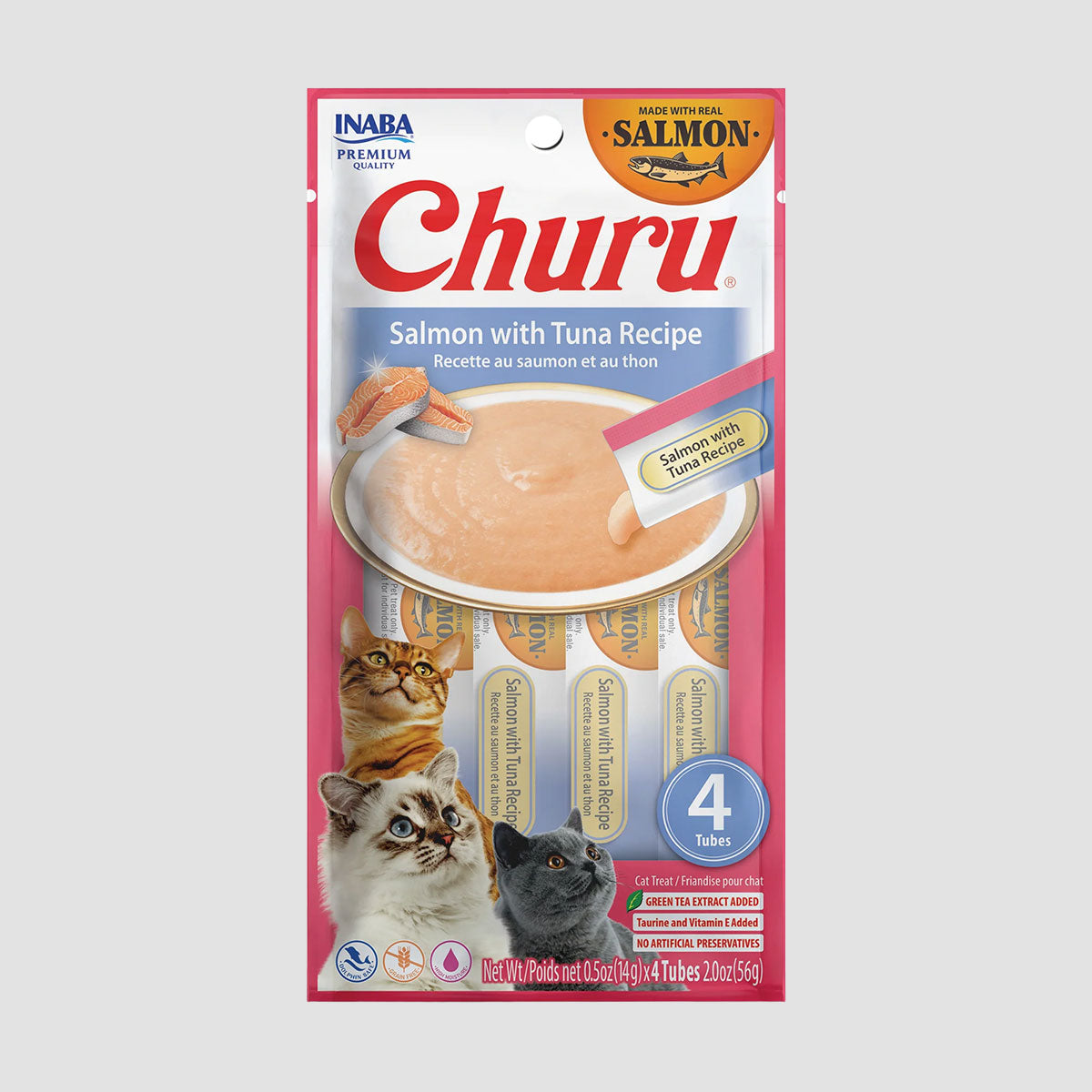 INABA Churu Salmon with Tuna Cat Treats