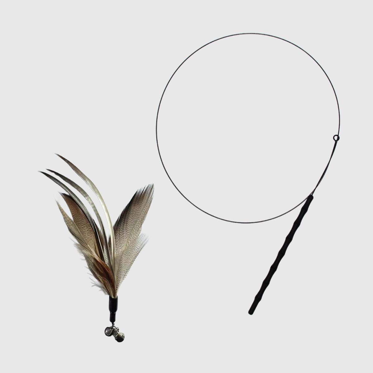 Natural Feather Cat Teaser Wand