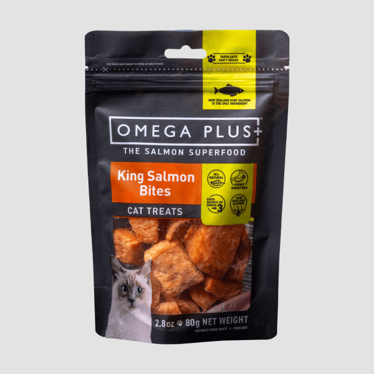OMEGA PLUS King Salmon Bites Cat Treats