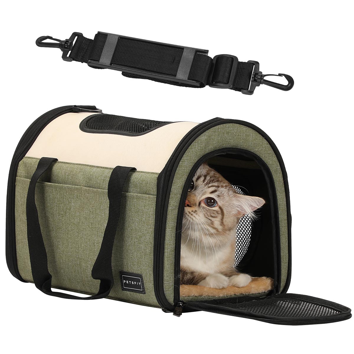 PETSFIT Soft-Sided Cat Carrier - Large Travel Bag