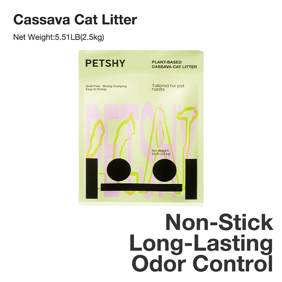 PETSHY Cassava Cat Litter