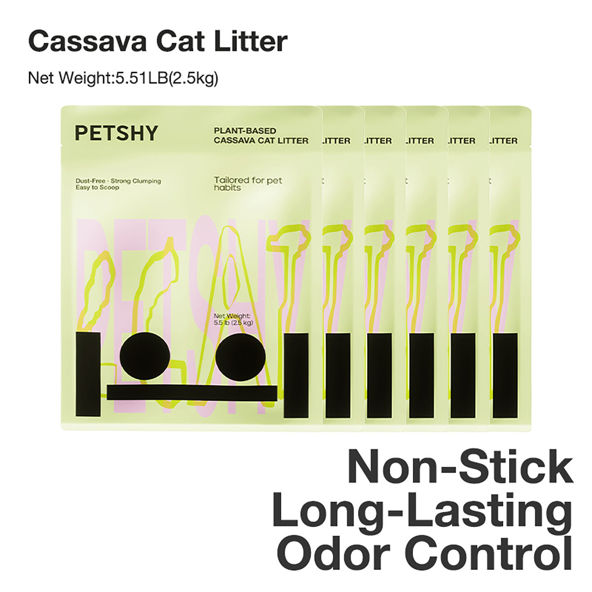 PETSHY Cassava Cat Litter